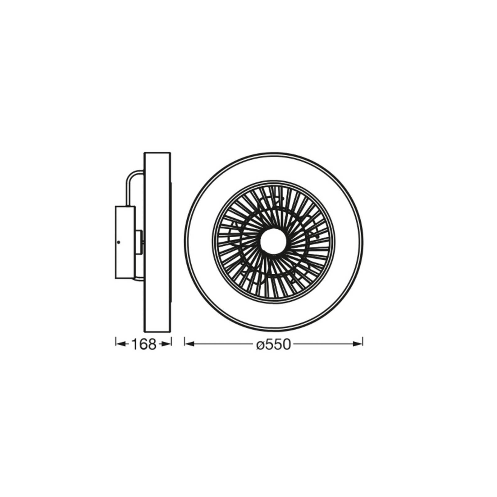 OSRAM SMART+ WiFi LED-Deckenventilator CYLINDER, grau, leise von OSRAM SMART+