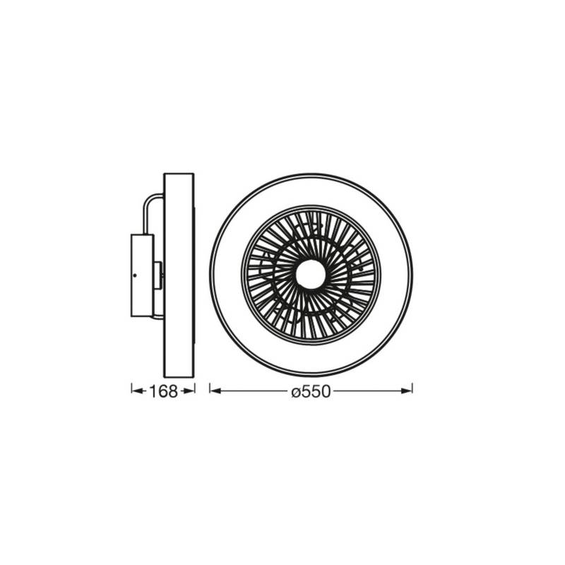 OSRAM SMART+ WiFi LED-Deckenventilator CYLINDER, grau, leise von OSRAM SMART+