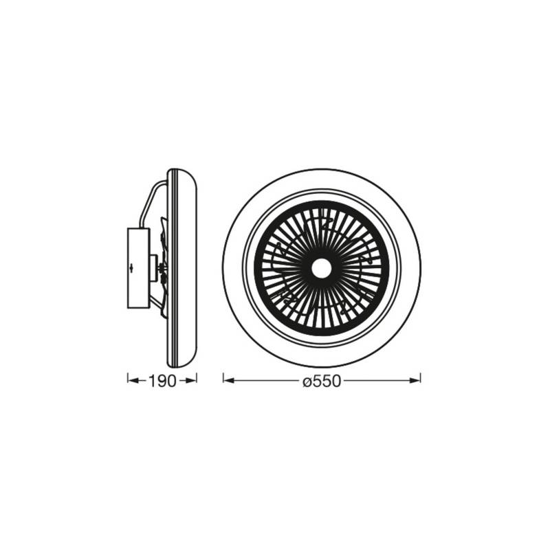 OSRAM SMART+ WiFi LED-Deckenventilator ROUND weiß leise 55cm von OSRAM SMART+