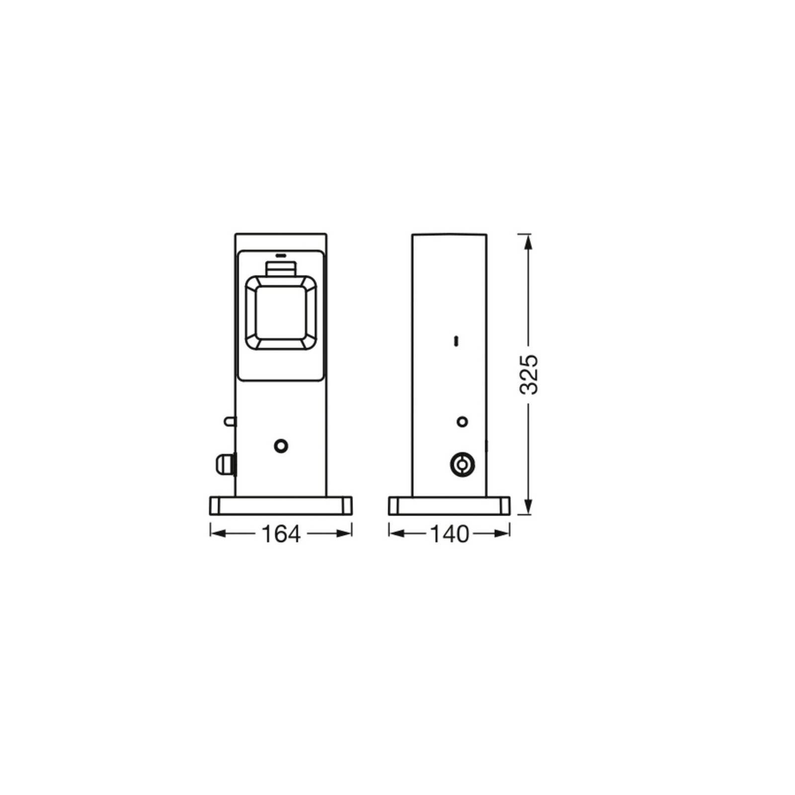 OSRAM SMART+ WiFi Steckdosensäule, anthrazit, IP44, 2-fach von OSRAM SMART+