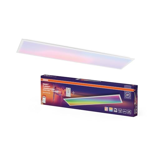 OSRAM SMART + WIFI PLANON MAGIC LED Panelleuchte, weiß, 36W, 3600lm, Weißlichtfunktion, dimmbar, dynamischer Magic-RGB Lichteffekt, lange Lebensdauer, App-steuerbar, einfache Montage, 2700-6500K OSRAM SMART + WIFI PLANON MAGIC LED Panelleuchte, weiß, 36W, 3600lm, Weißlichtfunktion, dimmbar, dynamischer Magic-RGB Lichteffekt, lange Lebensdauer, App-steuerbar, einfache Montage, 2700-6500K von Osram