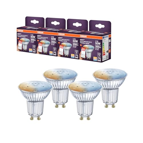 OSRAM SMART LED Spot PAR16 Reflektor GU10, 4.7W ZigBee 3.0, Tunable White 2700-6500K, dimmbar, App Steuerung, Alexa OSRAM SMART LED Spot PAR16 Reflektor GU10, 4.7W ZigBee 3.0, Tunable White 2700-6500K, dimmbar, App Steuerung, Alexa von Osram