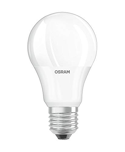 OSRAM STAR+ LED Lampe mit E27 Sockel, Warmweiss(2700K), 10W, mit Dämmerungssensor, klassische Birnenform, Ersatz für 75W-Glühbirne, matt, LED DAYLIGHT SENSOR CLASSIC A, 4er-Pack von Osram