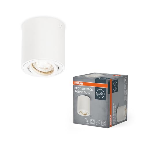 OSRAM Spot Surface Round Deckenaufbauspot,weiß, mit GU10 Sockel, kann mit einfacher oder smarter Lampe bestückt werden, flexibler Ausstrahlwinkel, Schutzklasse IP20, hochwertiges Gehäuse OSRAM Spot Surface Round Deckenaufbauspot,weiß, mit GU10 Sockel, kann mit einfacher oder smarter Lampe bestückt werden, flexibler Ausstrahlwinkel, Schutzklasse IP20, hochwertiges Gehäuse von Osram