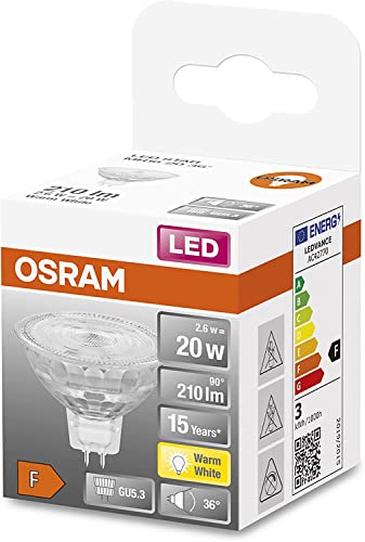 OSRAM Star Reflektor LED-Lampe für GU5.3-Sockel, klares Glas ,Warmweiß (2700K), 210 Lumen, Ersatz für herkömmliche 20W-Leuchtmittel, nicht dimmbar, ( 6 x 1 ) Pack von Osram