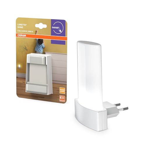 OSRAM Steckdosen-Nachtlicht, Tageslichtsensor, 3000K warmweiß, 0,28W, Weiß, Schutzart IP20, für Kinderzimmer und Wohnbereiche OSRAM Steckdosen-Nachtlicht, Tageslichtsensor, 3000K warmweiß, 0,28W, Weiß, Schutzart IP20, für Kinderzimmer und Wohnbereiche von Osram