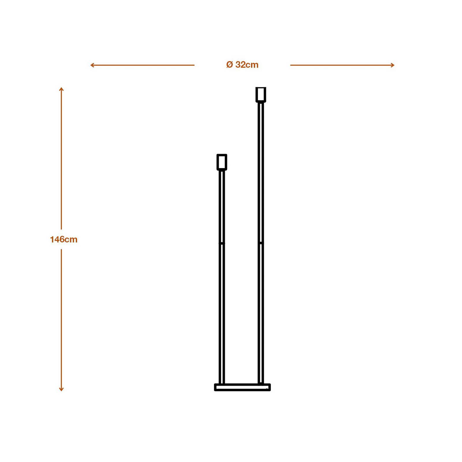 OSRAM Stehlampe DECOR STICK, dunkelgrau, Höhe 146 cm 2 x E27 von Osram