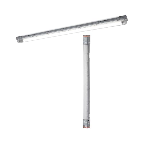 OSRAM Submarine Feuchtraumleuchte mit eingebautem Bewegungsmelder 120cm 16W, LED-Leuchte in Grau, IP65-Schutz, für Lagerhallen und Garagen OSRAM Submarine Feuchtraumleuchte mit eingebautem Bewegungsmelder 120cm 16W, LED-Leuchte in Grau, IP65-Schutz, für Lagerhallen und Garagen von Osram