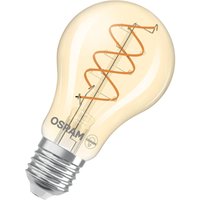 OSRAM Vintage 1906 Classic ist eine warmweiße, dimmbare LED-Lampe in Kolbenform mit spiralförmigem Filament. Sie bietet 8 W für 806 lm, E27 Fassung, von Osram