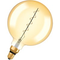 OSRAM Vintage 1906 LED-Lampe mit Gold-Tönung, 4,8W, 400lm, Kugel-Form mit 200mm Durchmesser & E27-Sockel, warmweiße Lichtfarbe, spiralförmiges von Osram