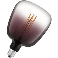 Vintage 1906 LED-Lampe mit Smoke-Tönung, 4,5W, 150lm, Kugel-Form mit 140mm Durchmesser & E27-Sockel, warmweiße Lichtfarbe, gerades Filament, dimmbar, von Osram