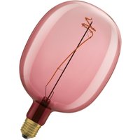 Vintage 1906 LED-Lampe mit pinker Tönung, 4,5W, 220lm, Ballon-Form mit 170mm Durchmesser & E27-Sockel, warmweiße Lichtfarbe, dimmbares Filament, bis von Osram