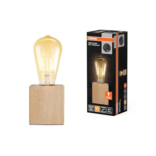 OSRAM Vintage 1906 Table Luminaire 2.5.W 824 E27 Brown, Holzdekor von Osram