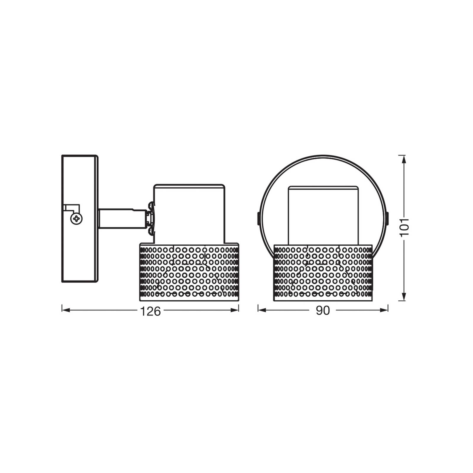 OSRAM Wandstrahler CORK, schwarz, 1 Spot, GU10-LED 927 dim OSRAM Wandstrahler CORK, schwarz, 1 Spot, GU10-LED 927 dim von Osram