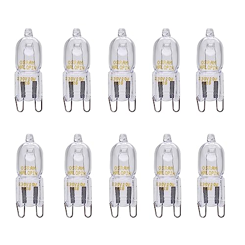 Osram 10er Pack Halopin 66760 60 Watt G9 Halogenstift dimmbar 230V warmweiß 980 Lumen | Halogenlampen | Stiftsockellampe Osram 10er Pack Halopin 66760 60 Watt G9 Halogenstift dimmbar 230V warmweiß 980 Lumen | Halogenlampen | Stiftsockellampe von Osram