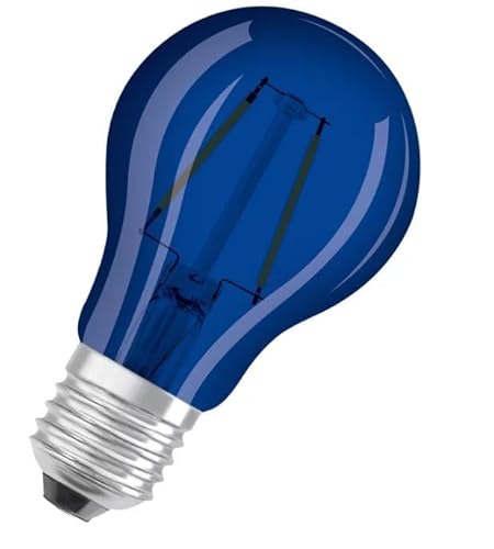 Osram 1er Pack LED Star Classic A Deco Blau E27 2,5W ersetzt 15W, 9000K 10lm nicht dimmbar | LED Glühbirne | LED E27 | LED Bulb von Osram
