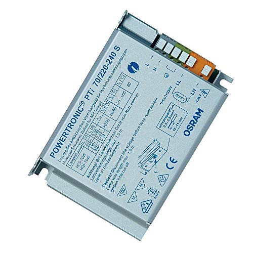 Osram EVG Vorschaltgerät PTi 70 Watt 220-240 Volt Einbaugerät S für CDM / HCI / HQI 70W Osram EVG Vorschaltgerät PTi 70 Watt 220-240 Volt Einbaugerät S für CDM / HCI / HQI 70W von Osram