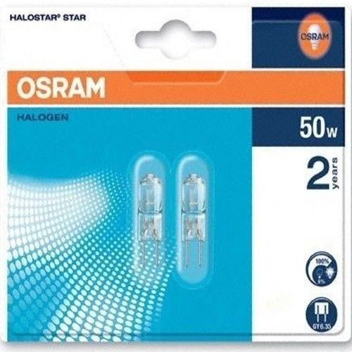 Osram Halogen Stiftsockellampe Halostar GY6.35 50W 2er-Pack warmweiß von Osram