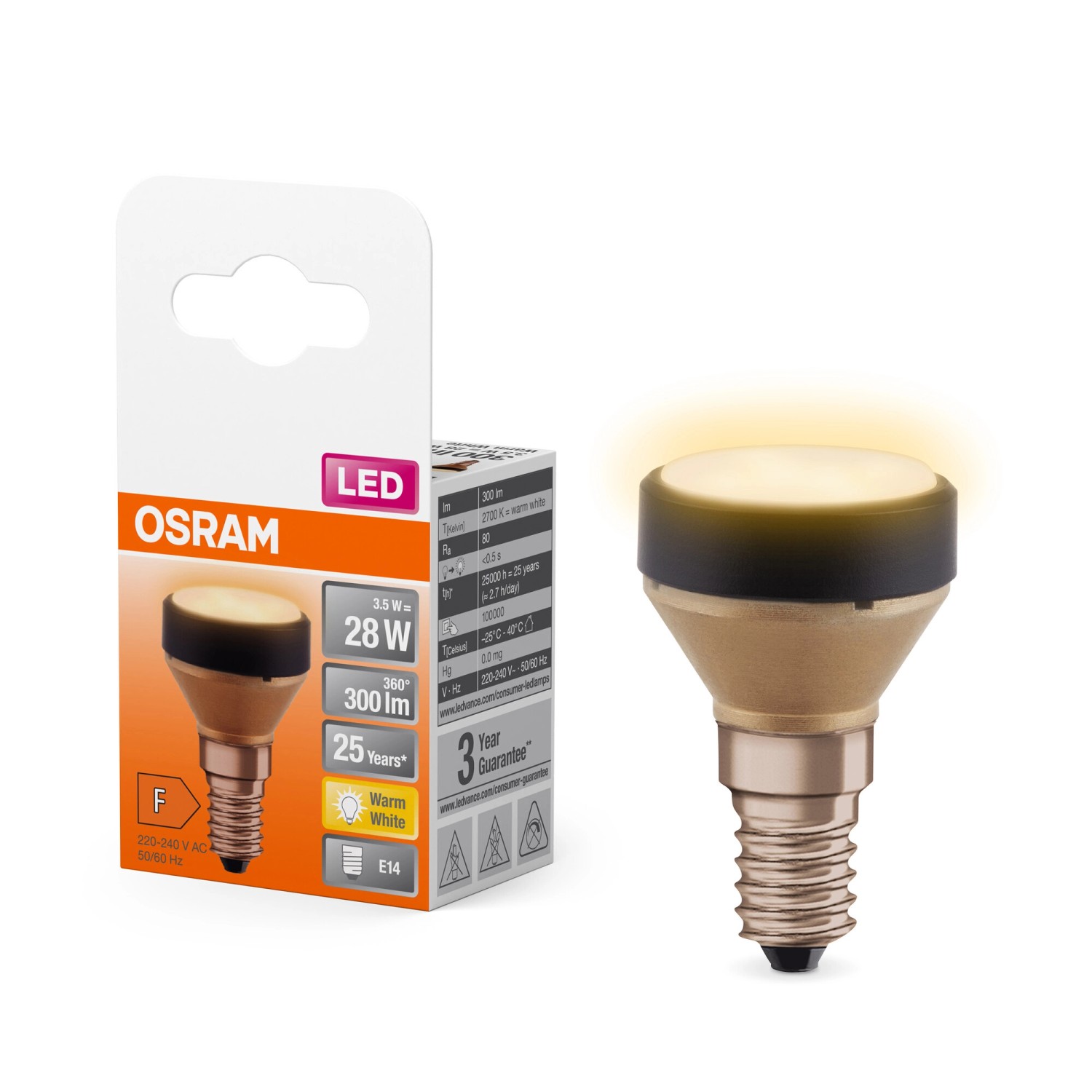Osram LED-Lampe E14 Star Flat 3.5 W 2.700 K 5,4 cm x Ø 3,5 cm Osram LED-Lampe E14 Star Flat 3.5 W 2.700 K 5,4 cm x Ø 3,5 cm von Osram