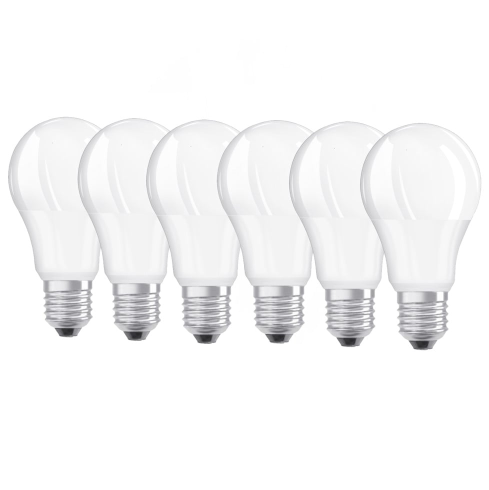 Osram LED Leuchtmittel Klassik A60 E27 8 W warmweiß weiß matt 6er Pack Osram LED Leuchtmittel Klassik A60 E27 8 W warmweiß weiß matt 6er Pack von Osram