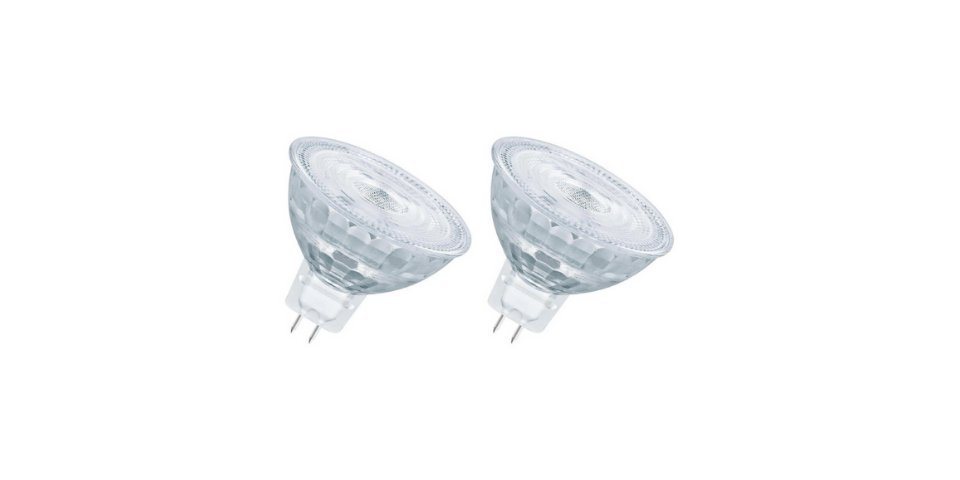 Osram LED-Leuchtmittel LED Spot Strahler MR16 GU5.3 Lampe 8W Glühbirne 4000K [2er], GU 5,3, 2 St., Neutralweiss, IP20,Energiesparend,2er Pack von Osram