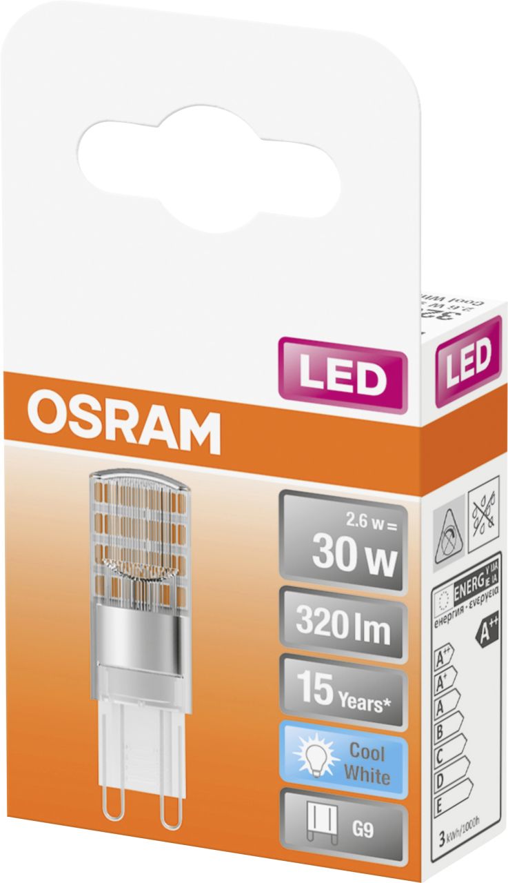 Osram LED Stiftsockellampe Star G9 2,6W neutralweiß, klar von Osram