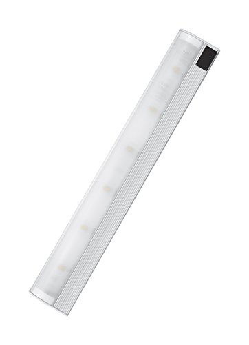 Osram LED-Unterbauleuchte, SlimShape, silber, Bewegungssensor, Direktanschluss mit 3m Netzkabel, 8 Watt, Warmweiß-3000K von Osram