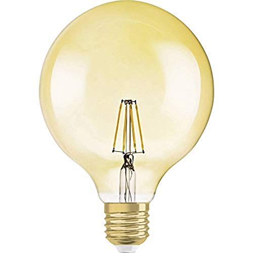 Osram LED Vintage Edition 1906 Lampe, in Ballform mit E27-Sockel, dimmbar, Ersetzt 55 Watt, Klar, Warmweiß - 2500 Kelvin, 1er-Pack von Osram