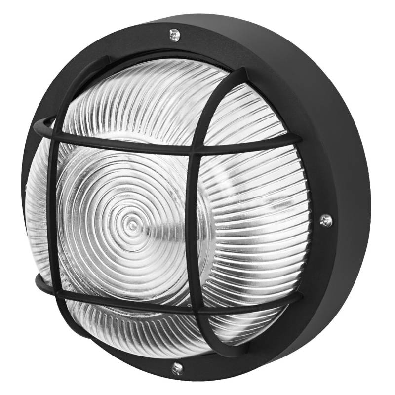 Osram LED Wandleuchte Bulkhead Essential Round E27 schwarz von Osram