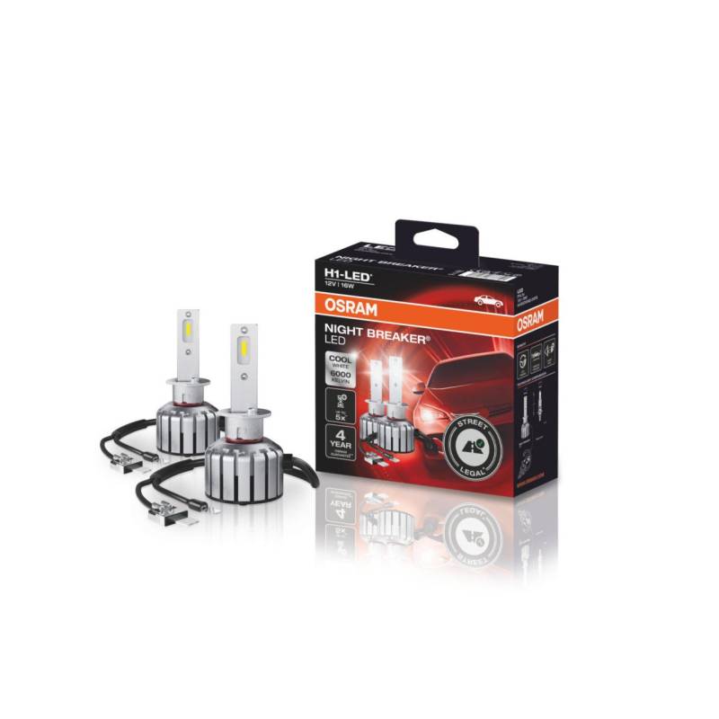 Osram Scheinwerferlampe  H1 Night Breaker LED 2 Stück von Osram