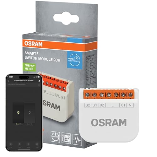 OSRAM SMART+ WiFi Schaltmodul 2 Kanal, 10A Schaltleistung, Energiezähler, Smart Home, Alexa kompatibel, Weiß OSRAM SMART+ WiFi Schaltmodul 2 Kanal, 10A Schaltleistung, Energiezähler, Smart Home, Alexa kompatibel, Weiß von Osram