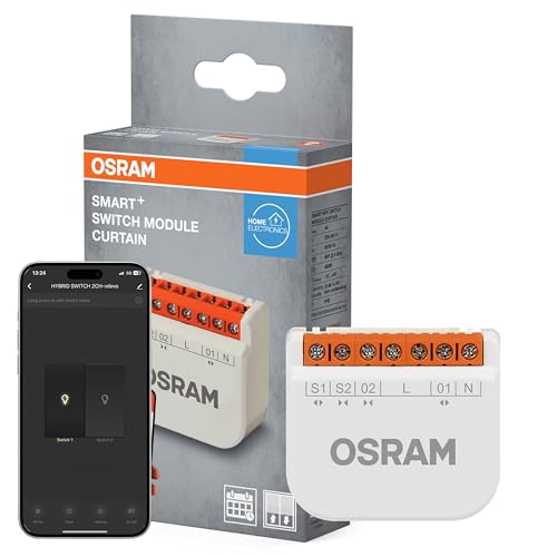 OSRAM SMART+ WiFi Schaltmodul Vorhang, 4A Motorlast, Rolladen-Steuerung, Smart Home, Alexa kompatibel, Weiß von Osram