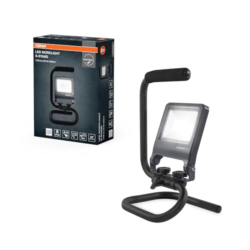 Osram LED Arbeitsleuchte S-Stand 20W 840, 4000K kaltweiß, 1700 lm, IP65, schwenkbarer Kopf, 2m Kabel von Osram