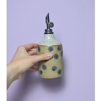 Handgemachte Keramik Öl Menage in Heidelbeere Stempel von OssoCeramics