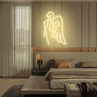 Benutzerdefinierte Engel Neon Schild, Personalisiertes Geschenk Für Sie, Wanddekoration, Wohnkultur, Mutter Großmutter Frau Tochter von Ossyneon