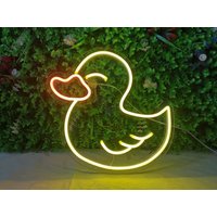 Benutzerdefinierte Ente Leuchtreklame, Geschnittene Led Neonlicht Zeichen, Gelbe Kinderzimmer Dekor, Wohnkultur, Kinder Geschenk, Personalisiertes von Ossyneon