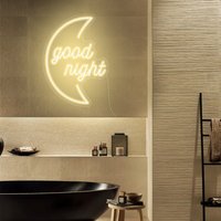 Benutzerdefinierte Gute Nacht Mond Neon Schild, Personalisierte Led Licht Zeichen, Personalisiertes Geschenk, Kinder Hochzeitsgeschenk, Schlafzimmer von Ossyneon