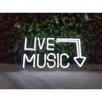 Benutzerdefinierte Live-Musik Neon Schild, Personalisierte Led Neonlicht Zeichen, Personalisiertes Geschenk, Kinder Hochzeitsgeschenk, Outdoor Decor von Ossyneon