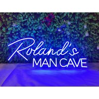 Benutzerdefinierte Mann Höhle Neon Zeichen, Personalisierte Geschenk Für Vater Freund, Schlafzimmer Dekor, Shop Logo Licht Name Höhle, Ihn von Ossyneon