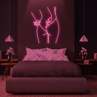 Benutzerdefinierte Peachy Leuchtreklame, Personalisierte Led Neonlicht Zeichen, Personalisiertes Geschenk, Kinder Hochzeitsgeschenk, Outdoor Decor von Ossyneon