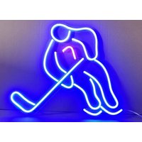 Eishockey Leuchtreklame Hockeyspieler Hockeyschläger Benutzerdefinierte Led Neon Light Custom Hockey Neonlicht Geschenk von Ossyneon