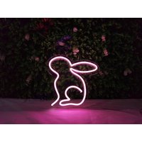 Personalisiertes Ostergeschenk, Mini Bunny Rabbit Neon Schild, Personalisiertes Geschenk Für Ostern, Sie Ihn, Wand-Dekor, Wohnkultur, Geschnittenes von Ossyneon