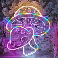 Pilz Led Neon Schild Mit 3D Art/Schmetterling Wand Dekor Powered By Usb von Ossyneon