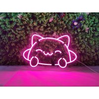 Reizende Katze Neon Leuchtreklame Benutzerdefinierte Led Neonlicht Zeichen Wand Wand-Dekor-Neon-Schild Anime Logo Neonlicht-Zeichen von Ossyneon