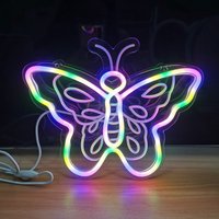 Schmetterling Led Neon Schild Mit 3D Kunst/Schmetterling Neonlicht/Neon Leuchtreklame/Wand Dekor Leuchtreklame /Neon Schild/Neonlicht Geschenk von Ossyneon