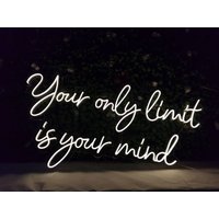 You Only Limit Is Your Mind Neon Schild, Warm Weiß Led Personalisiertes Geschenk, Schlafzimmer Geburtstagsgeschenk, Kinder Brief Geschenk von Ossyneon