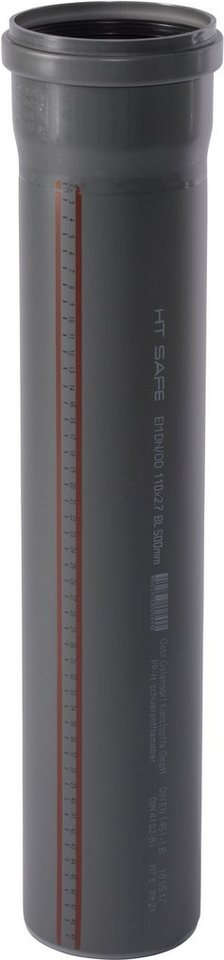 Ostendorf HT-Rohr OSTENDORF HTsafe Rohr mit Muffe DN/OD 110x1000mm, 175040 Ostendorf HT-Rohr OSTENDORF HTsafe Rohr mit Muffe DN/OD 110x1000mm, 175040 von Ostendorf