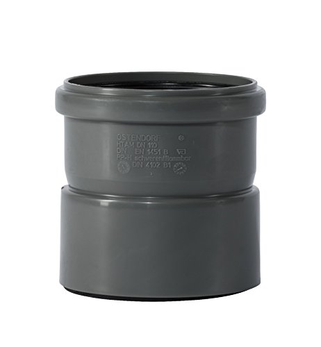Ostendorf HTsafe Aufsteckmuffe mit Manschette DN 110 mm HT-Rohr von Ostendorf