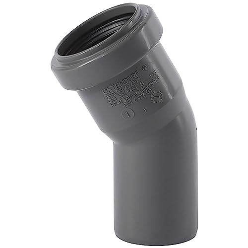 Rohrbogen 40mm passend zu Abwasserrohr zur Entwässerung Bogen 30 Grad, Kunststoffrohr von Ostendorf