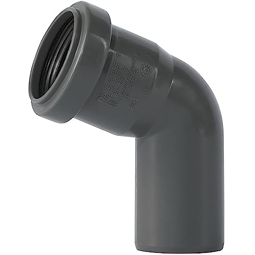 Rohrbogen 40mm passend zu Abwasserrohr zur Entwässerung Bogen 67 Grad, Kunststoffrohr von Ostendorf